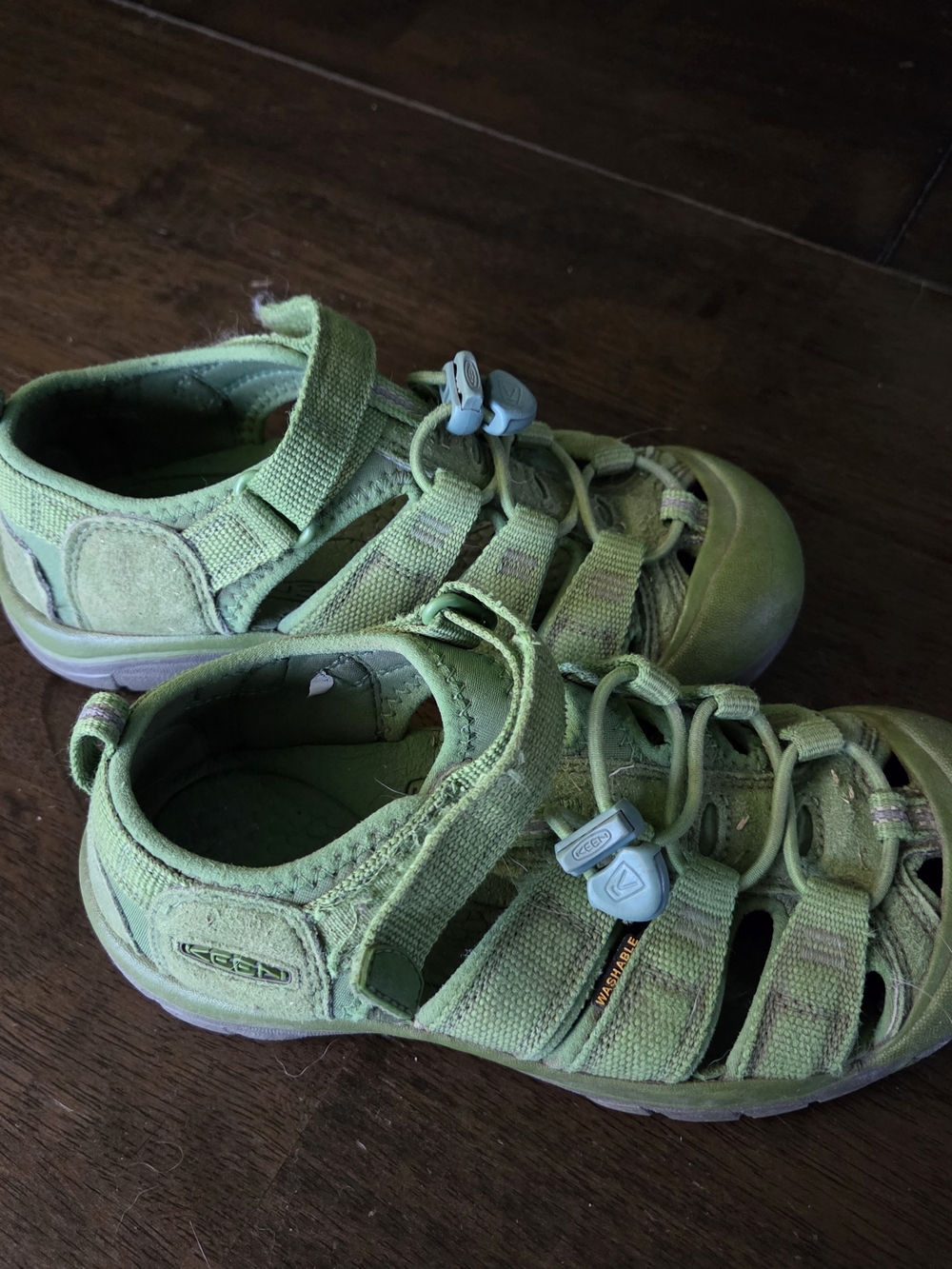 Keen Kids' Closed-Toe Sandals in Light Green